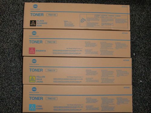 Konica/Minolta TN-611 CMYK OEM Toner for Konica C451-C550 or C650