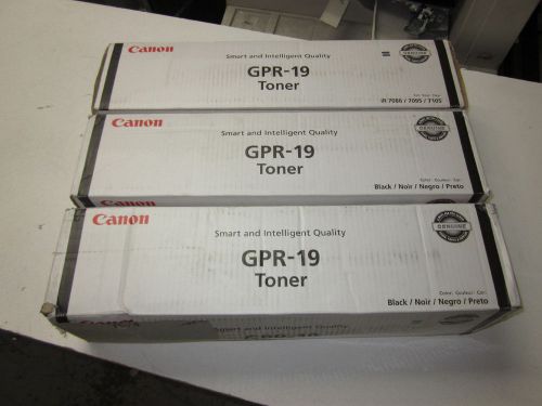 NEW Genuine Canon 0387B003 GPR-19 (3 pack) Black Toner iR 7086 7095 7105