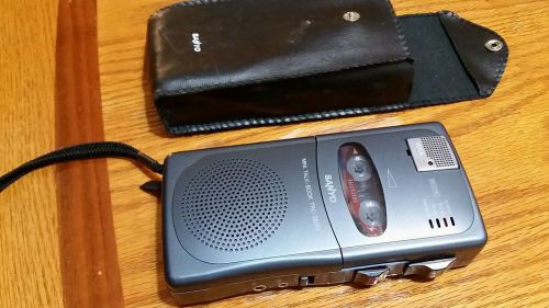 Sanyo TRC-3680 Mini Cassette Voice Recorder Dictaphone Dictation with Pouch
