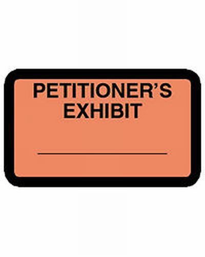Petitioner&#039;s Exhibit Label - 252 per pack (Orange)