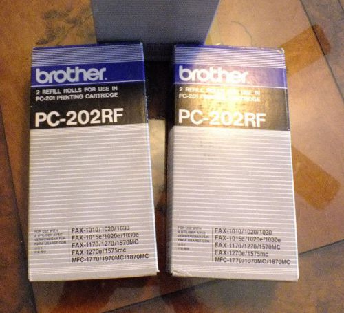 (2) Boxes of  Brother PC-202RF 2 Refill Rolls for PC-201 Printing Cartridge