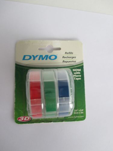 3 Pack Dymo Brand 3 Color Refill Pack Brand New Unopened Label Gun