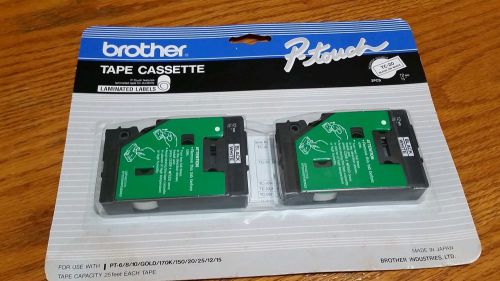 Brother p touch tapes tc-20 black on white