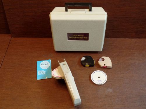 DYMO Labelmaker Kit Model M-6 w/Extra Wheel Tape Rolls Case and Instructions
