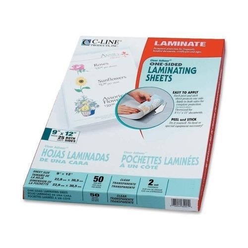 C-line 65004 Laminating Sheets Nonglare 9inx12in 50/BX Clear Sheets