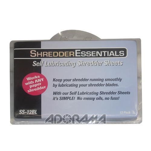 Shredder essentials self lubricating shredder sheets, 12 pack #ss-12bl for sale