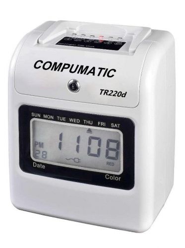 COMPUMATIC TR220d AUTOMATIC TIME CLOCK &amp; CARDS ONE YEAR WARRANTY
