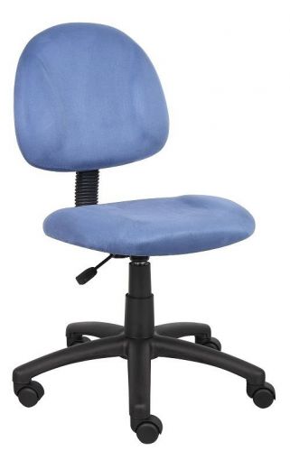 B325 boss blue microfiber deluxe posture office task chair for sale