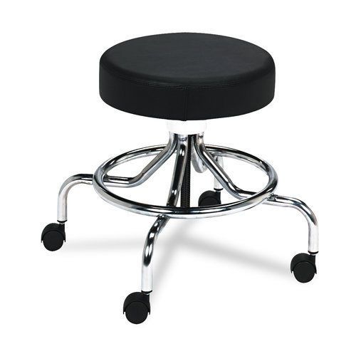 Safco SAF3432BL Screw Lift Stool with Low Base 17-25&#034; Height-Adjustable in Black