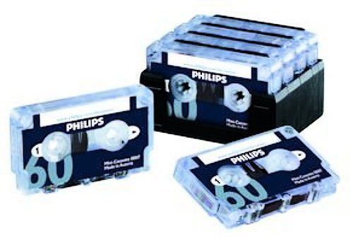 Philips LFH007/00 LFH0007 10 Pack 60-Minute Mini Cassette Tape - 10-Pack