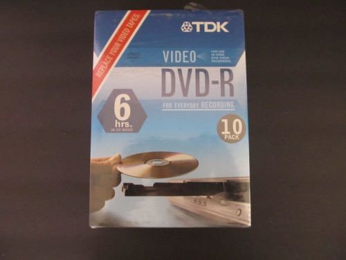 TDK  DVD-R  4.7 GB 8X 10 Pack 6 Hours in EP Mode