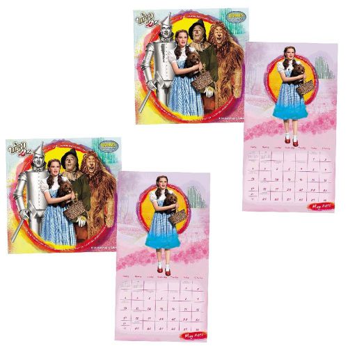 NEW (Set/2) Wizard Of Oz 2015 Wall Calendar With Bonus Downloadable Wallpaper