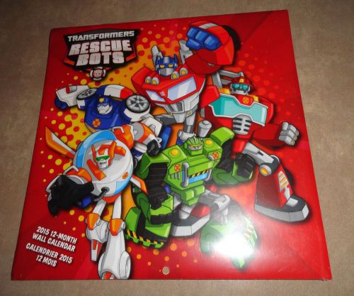2015 12 Month Transformers Rescue Bots   10x10   Kids Wall Calendar NEW SEALED