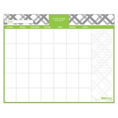 College Edition Five Star College Edition Dry Erase Write Grid 12 x 15 Monthly