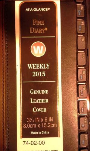 2015 Weekly Planner. Genuine Leather Cover. Pocket Size. At-A-Glance #74-02-00