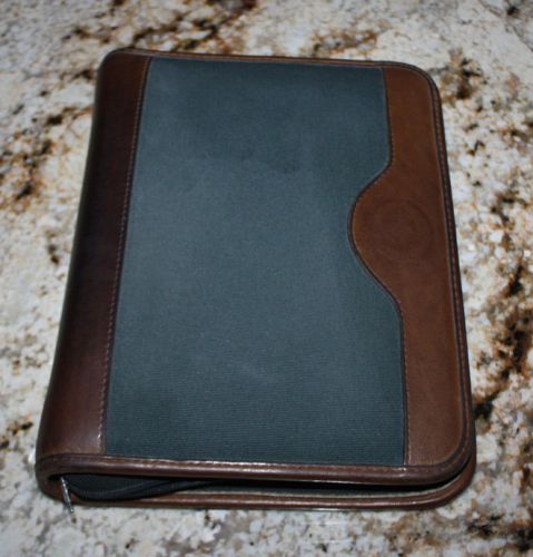 Franklin Covey Day Planner - Green Canvas and Leather