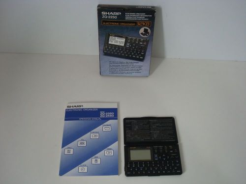 Vintage 1980s Sharp Electronic Organizer 32kb ZQ-2250 in Box w/Instructions