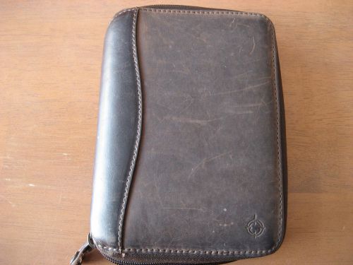 Vintage Brown Distressed Full Grain LEATHER FRANKLIN COVEY Planner/Organizer