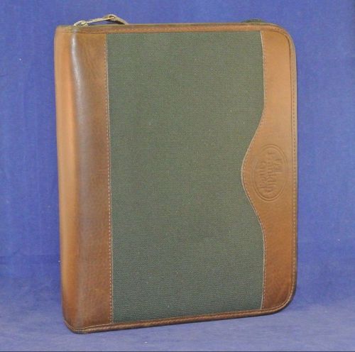 Classic 1.5&#034; rings greenline w/genuine leather franklin covey planner - green for sale