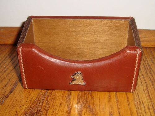 Vintage MARK CROSS Italian Leather Business Card Holder Signed