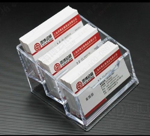 1pc 3-Pocket Counter Top Business Card Display Holder Stand K0953-2