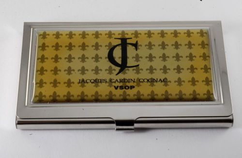 JC JACQUES CARDIN COGNAC Silver Plated Brass Business/Credit Card Holder NOS