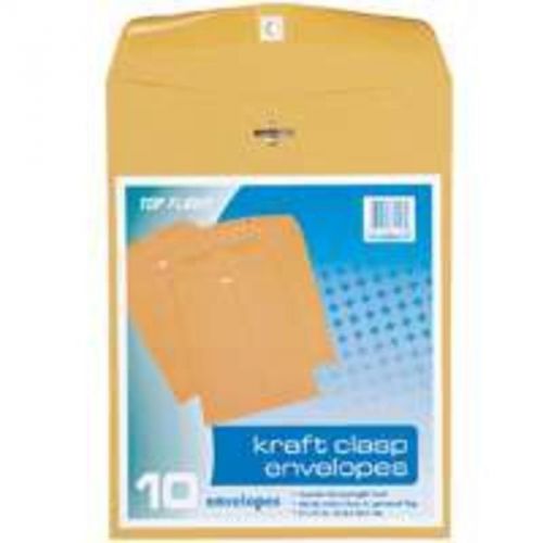 9&#034;X12&#034; Kraft Clasp Envelopes TOP FLIGHT Office Supplies 74413 075755744134