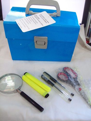 Expanding File Box with Magnifier, Scissors &amp; More Organizer Box
