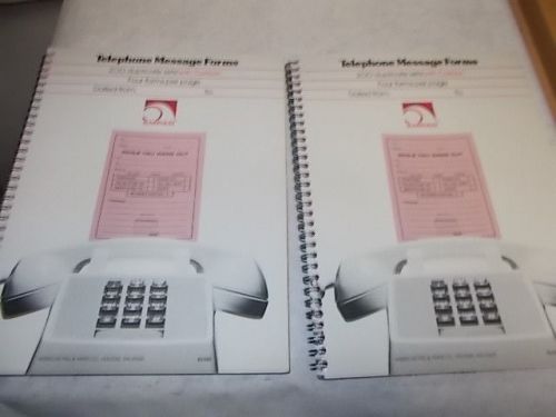 2 AMPAD Telephone Message Book w Two-Part Carbonless Forms 400 Forms - Estate NR