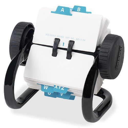 Rolodex 66700 Rolodex Open Rotary Card File  250 1-3/4 x 3 1/4 Cards  24 Guides