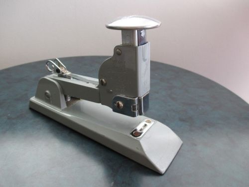 Vtg nice industrial machine age swingline 13 stapler grey chrome mid century for sale