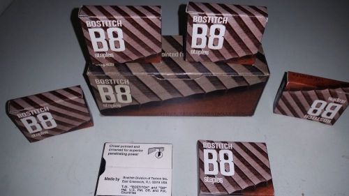 16000 bostitch b8 staples 16 boxes 1000 each chisel pointed and crowned sb8-im for sale