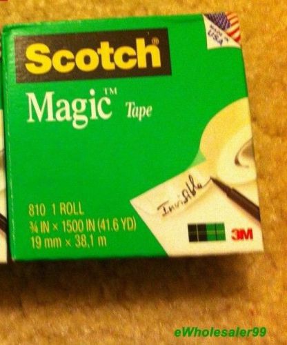 1 Pack OF SCOTCH MAGIC TAPE 810 REFILL 3/4 X 1,500 IN (41.6 YD), Fast Shipping