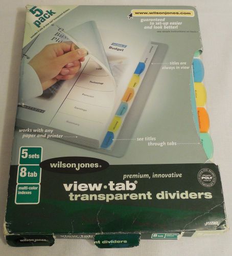 Wilson Jones View-Tab Transparent Divider Set - 55567