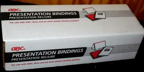 100 GBC White 3/8&#034; Presentation Bindings  #4000038