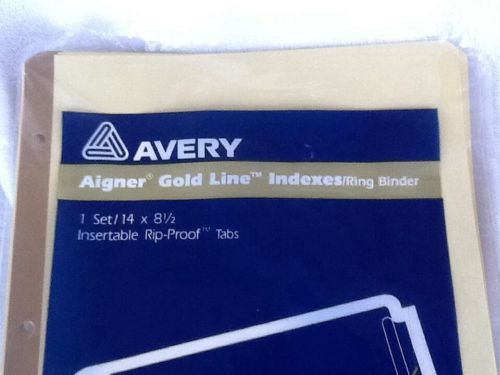 avery aigner gold line indexes/ring binder 14x81/2&#034; Ci-217-8C New 9 Sealed Sets