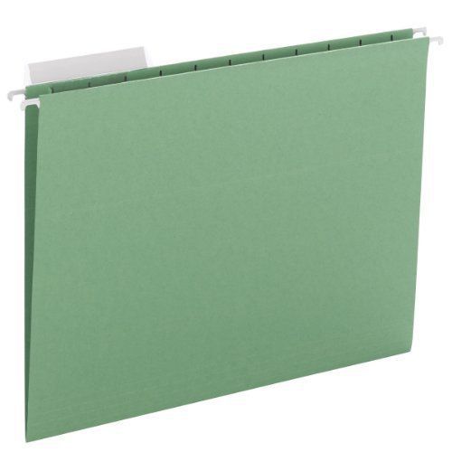 Smead 64022 green hanging file folders - letter - 8.50&#034; x 11&#034; - 1/3 tab cut - for sale