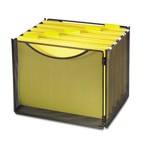 Desktop File Storage Box, Steel Mesh, 12-1/2w x 11d x 10h