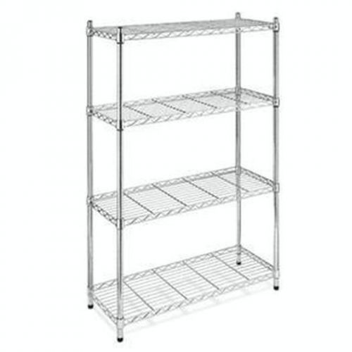 Supreme 4 Tier Shelving Chrome Storage &amp; Organization 6060-322