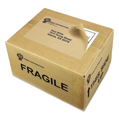 Brown Kraft Shipping Labels, 5 1/2 x 8 1/2, 50/Pack