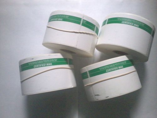 Pitney bowes certified mail labels (label # 672-7)  4 rolls per box new open box for sale