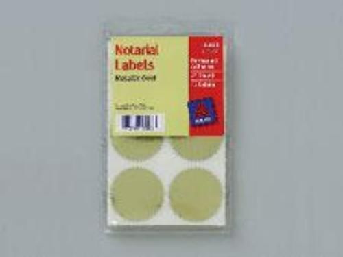 Avery Notary Seal Print Or Write 2&#039;&#039; Diameter Gold 44 Count