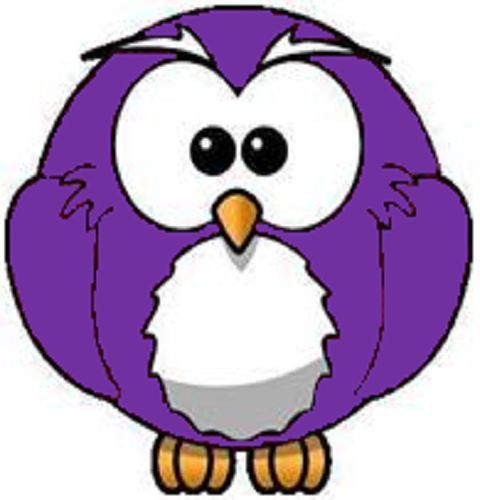 30 Custom Purple Owl Personalized Address Labels