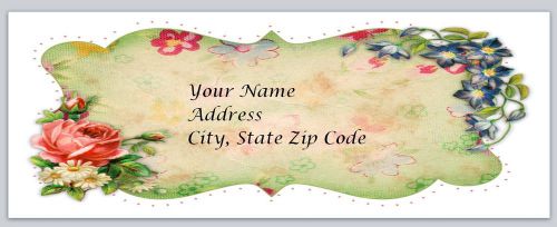 30 Personalized Return Address Labels Flowers Buy 3 get 1 free (fl1)