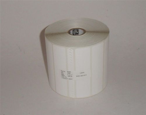Zebra 83340 4&#034; x 1&#034; Thermal Labels 2,260 label roll for TLP 2844 NOS