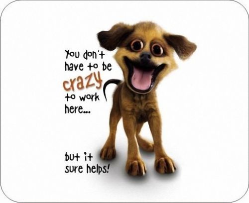 New CRAZY DOG Mouse Pad Mats Mousepad Hot Gift