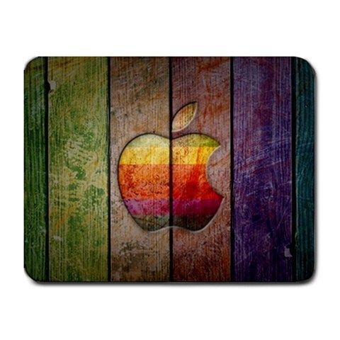 Apple abstract Carve on wooden like Mouse Pad, New Rectangular Durable