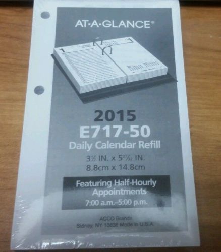 At-A-Glance Desk Calendar Refill, 3 1/2 x 6, White, 2015 AAGE7175