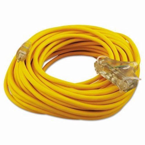 Cci Polar/Solar Outdoor Extension Cord, 100 Ft, Three Outlets, Yellow (COC03489)
