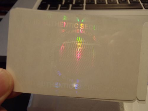 Authentic w/ seals, id card hologram overlays  credit card size 181 for sale
